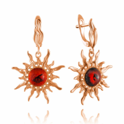 Vergoldete Silberohrhänger 925º mit Bernstein in Deutschland kaufen