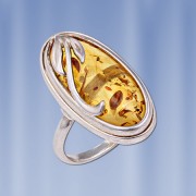 Silberring mit Bernstein