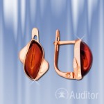 Ohrringe russisches Gold mit Bernstein