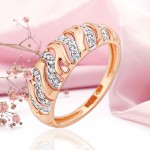 Золотое кольцо 585 фианиты