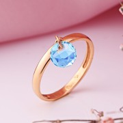 SOKOLOV Rotgold 585 Goldring kaufen Topas Blue Sky