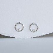 Ohrringe aus Weißgold mit Diamanten