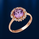  Russisches Goldschmuck Amethyst 