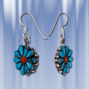 Ohrringe  aus Silber mit Emaille