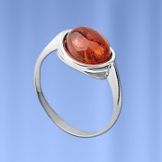  Ring mit Bernstein Silber