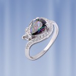  Ring aus 925er Silber mit Topas