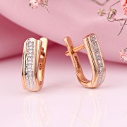 Золотые серьги с бриллиантами