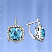 Ohrringe aus Silber Fianiten