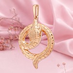 Золотая подвеска с фианитами 585