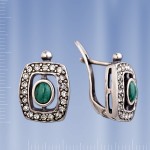  Bijouterie Ohrringer mit Malahit