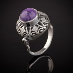 Ring mit Charoite Silber 