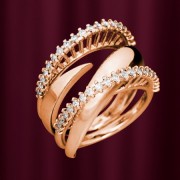 Gianni Lazzaro Jewellery Rotgoldring mit Diamanten