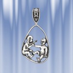 Знак Зодиака из Серебра "Близнецы"