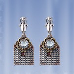 Ohrhaenger mit Topas. Silber 925