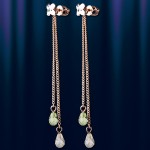 Ohrringe russisches Gold. Bicolor