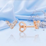Купить золотые серьги гвоздики с фианитами