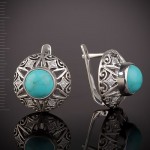 Ohrringe mit Tuerkis Silber 