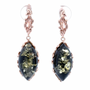 Vergoldete Silberohrhänger 925º mit Bernstein in Deutschland kaufen