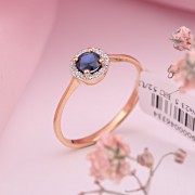 SOKOLOV Русское золото 585 пробы Купить золотое кольцо бриллианты сапфир
