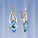 Ohrhaenger mit Topas. Silber 925°