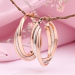 Серьги из русского золота 585 пробы биколор