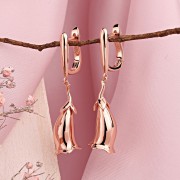 Vergoldete Ohrringe hängend Chervona Ruta