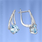 Ohrhaenger mit Topas. Silber 925°