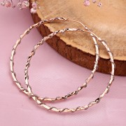 Russisches Gold 585 Gold Kongo Ohrringe 48 mm