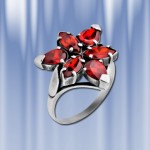 Ring mit Zirkonia. Silber 925