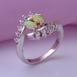 Silberring mit Opal & Fianiten