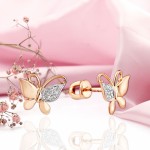 Серьги из русского золота 585 Бриллианты