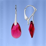 Ohrhaenger mit Swarovski&reg; Kristallen. Silber