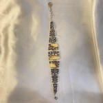 Серебряный браслет с янтарём "Оазис"