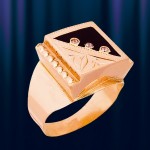 Кольцо перстень золотой "Стендаль"