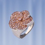 Кольцо серебряное "Цветок" с цирконом