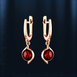 Ohrringe mit Bernstein russisches Gold 