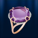  Russisches Goldschmuck Amethyst 