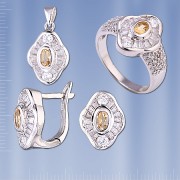 Silberset mit Citrin