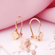 Золотые серьги для детей из красного золота