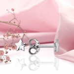 Белое золото серьги гвоздики