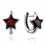 Silberohrringe 925º mit Bernstein