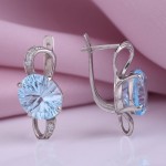 Ohrringe mit Topas. Silber 925°