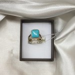 Silberring mit Tuerkis und Zirkonia