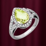 Gianni Lazzaro Jewellery Weissgoldring mit Diamanten und Citrin