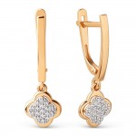 Ohrhänger Rotgold 585 Zirkonia