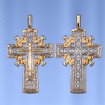  Russische Kreuz Anhaenger Silber