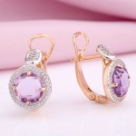 Russische Ohrringe Amethyst