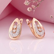Goldohrringe Russisches Gold 585 Zirkonia