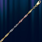 Halskette, dreicolor