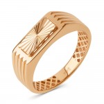 Купить кольцо печатка из красного золота 585